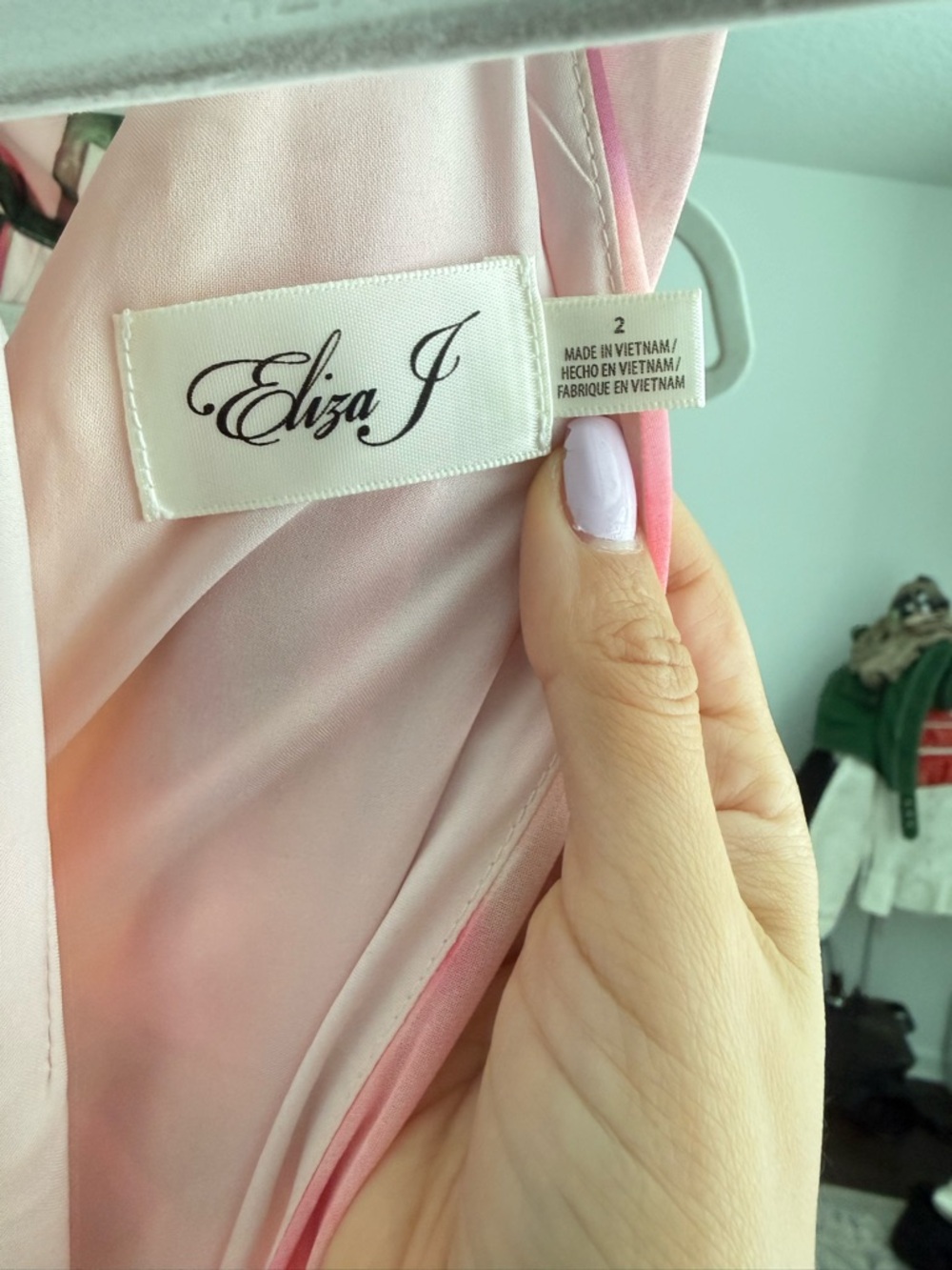Eliza J Pink Watercolor Floral Halter Maxi Dress - Picture 3 of 8